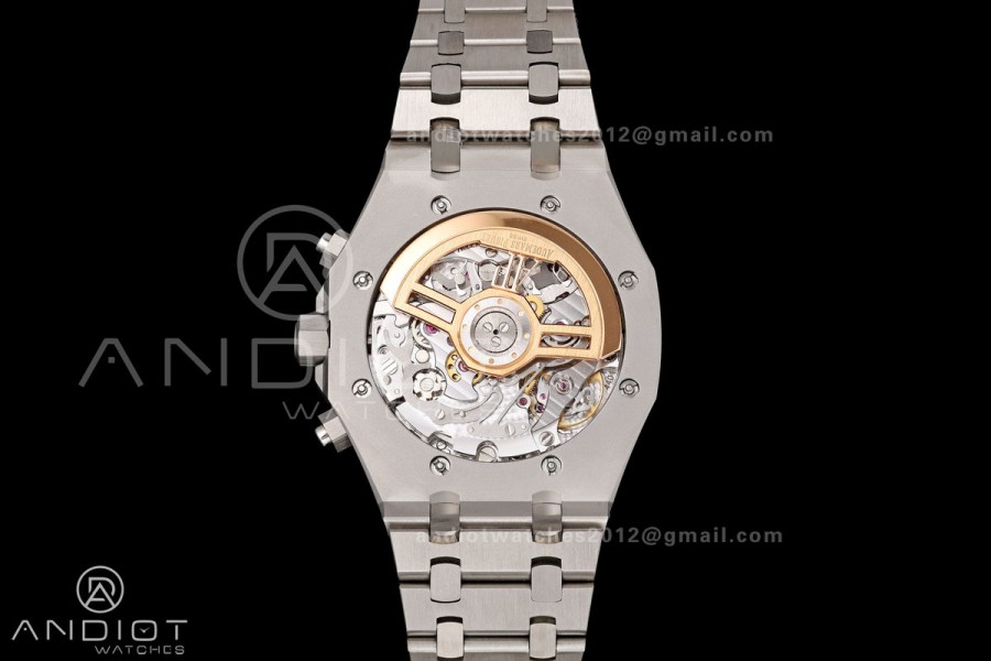 Royal Oak Chrono 26240 SS OCTA 1:1 Best Edition Blue Dial on SS Bracelet JH4401 Super Clone (Free Sprung)
