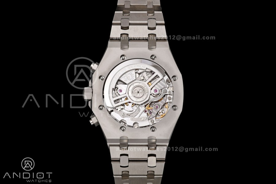 Royal Oak Chrono 26240 SS OCTA 1:1 Best Edition Purple Dial on SS Bracelet JH4401 Super Clone (Free Sprung)