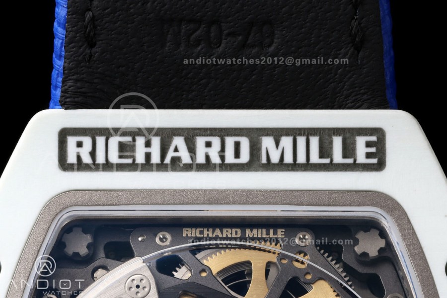 RICH Maker's 1:1 RM67-02 White NTPT France Blue/White/Red Skeleton Dial CRMA7 Super Clone