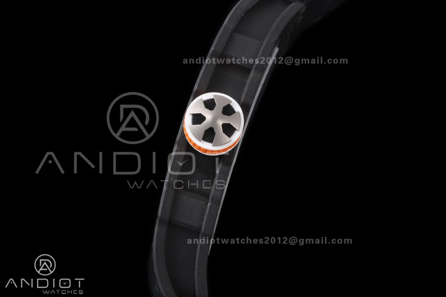 RICH Maker's 1:1 RM67-02 Black NTPT McLaren Orange Skeleton Dial CRMA7 Super Clone