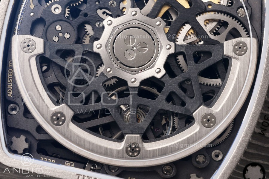 RICH Maker's 1:1 RM67-02 Black NTPT McLaren Orange Skeleton Dial CRMA7 Super Clone