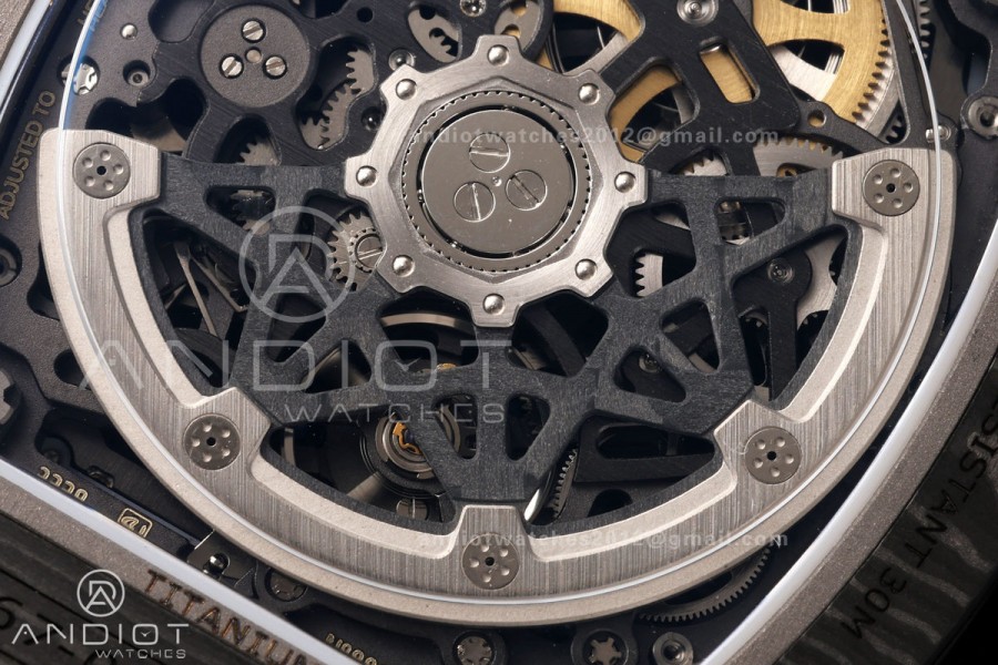 RICH Maker's 1:1 RM67-02 Black NTPT Italy Black Skeleton Dial CRMA7 Super Clone