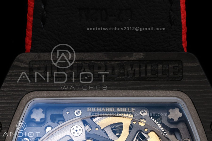 RICH Maker's 1:1 RM67-02 Black NTPT Italy Black Skeleton Dial CRMA7 Super Clone
