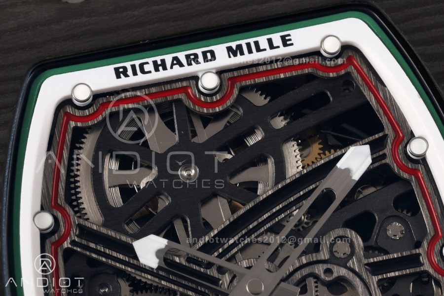 RICH Maker's 1:1 RM67-02 Black NTPT Italy Black Skeleton Dial CRMA7 Super Clone
