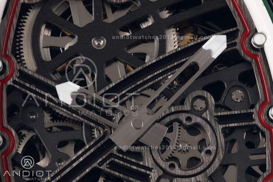 RICH Maker's 1:1 RM67-02 Black NTPT Italy Black Skeleton Dial CRMA7 Super Clone