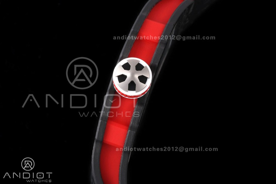 RICH Maker's 1:1 RM67-02 Black/Red NTPT Norway Red/White/Blue Skeleton Dial CRMA7 Super Clone