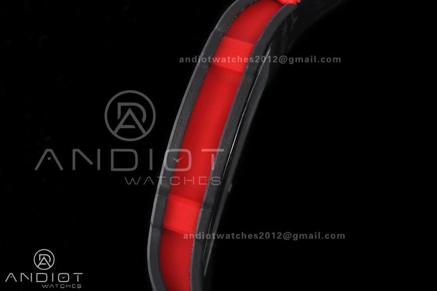RICH Maker's 1:1 RM67-02 Black/Red NTPT Norway Red/White/Blue Skeleton Dial CRMA7 Super Clone
