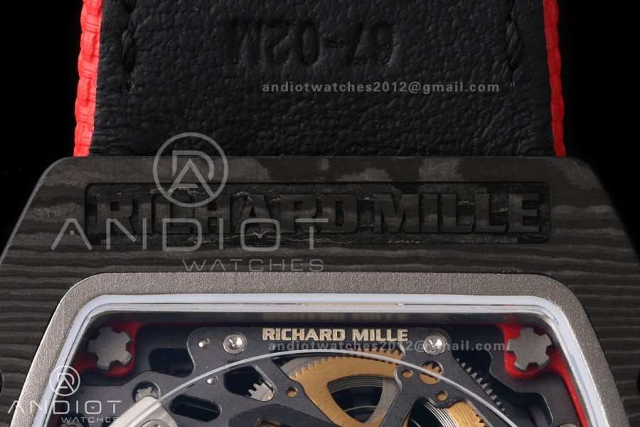 RICH Maker's 1:1 RM67-02 Black/Red NTPT Norway Red/White/Blue Skeleton Dial CRMA7 Super Clone