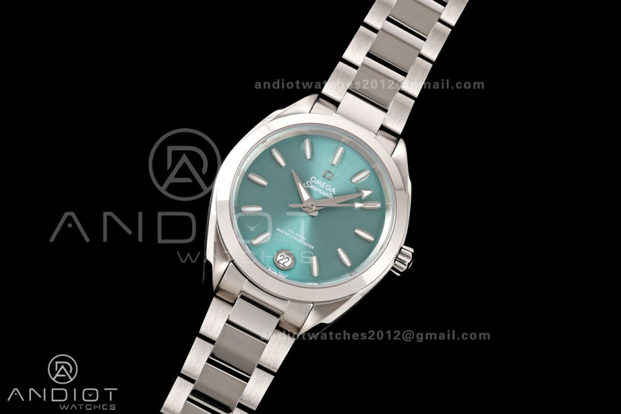 Aqua Terra Shades 34mm SS VRSF Best Edition Green Dial on SS Bracelet A8800