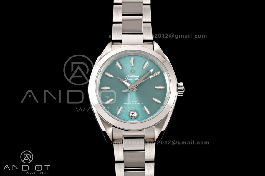 Aqua Terra Shades 34mm SS VRSF Best Edition Green Dial on SS Bracelet A8800