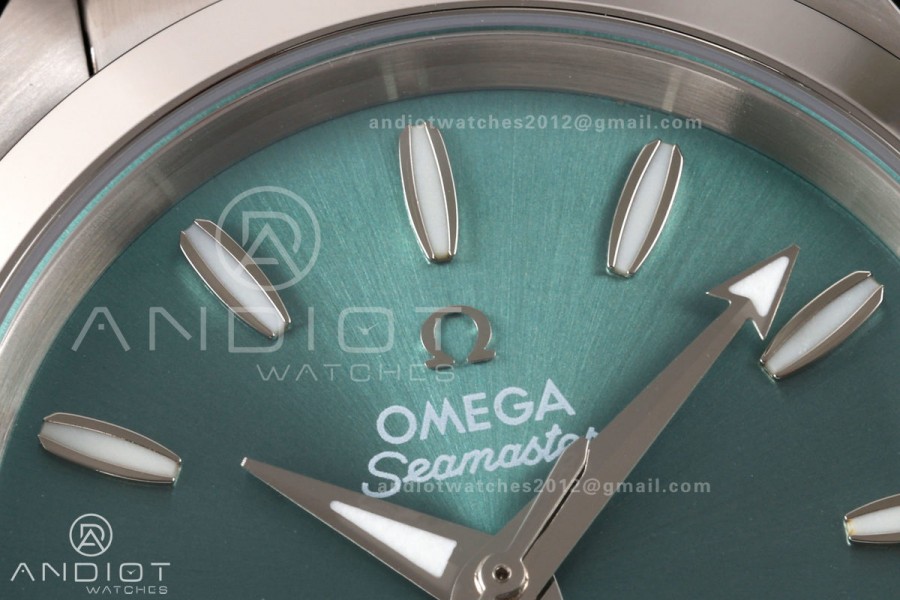 Aqua Terra Shades 34mm SS VRSF Best Edition Green Dial on SS Bracelet A8800