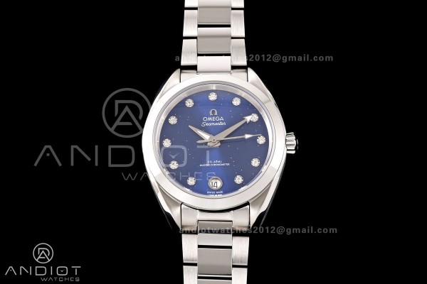 Aqua Terra Shades 34mm SS VRSF Best Edition Blue D...