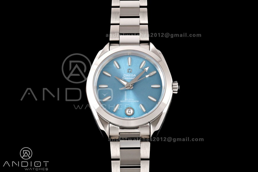 Aqua Terra Shades 34mm SS VRSF Best Edition Light Blue Dial on SS Bracelet A8800