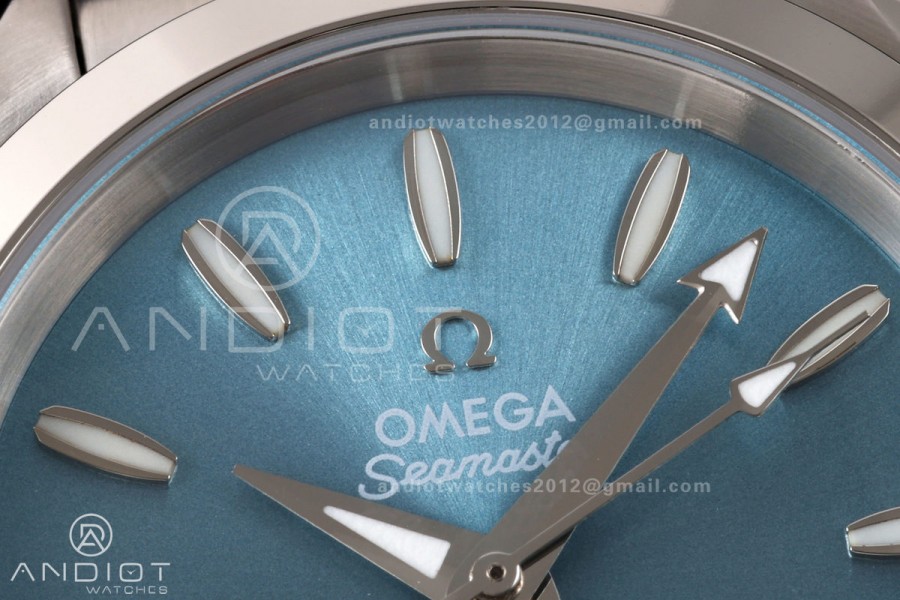 Aqua Terra Shades 34mm SS VRSF Best Edition Light Blue Dial on SS Bracelet A8800
