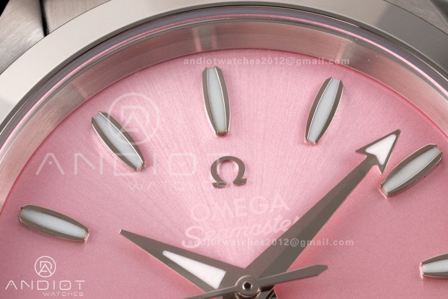 Aqua Terra Shades 34mm SS VRSF Best Edition Pink Dial on SS Bracelet A8800