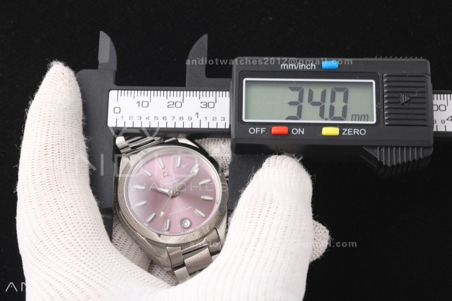 Aqua Terra Shades 34mm SS VRSF Best Edition Purple Dial on SS Bracelet A8800