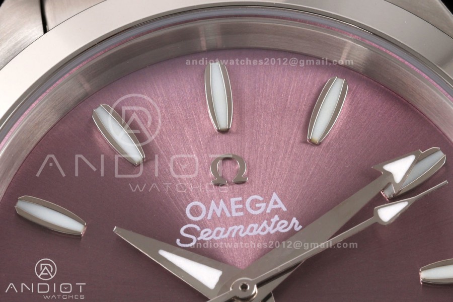 Aqua Terra Shades 34mm SS VRSF Best Edition Purple Dial on SS Bracelet A8800