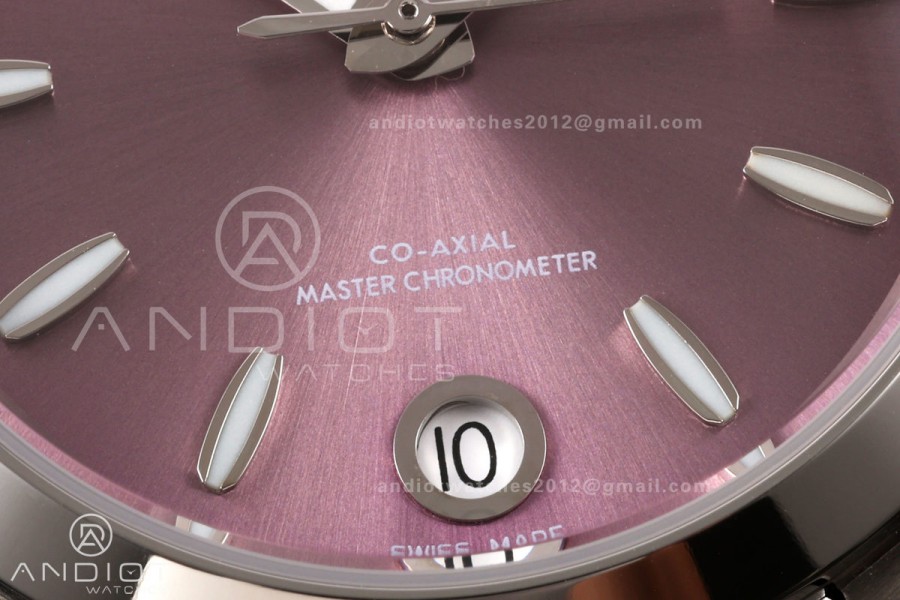 Aqua Terra Shades 34mm SS VRSF Best Edition Purple Dial on SS Bracelet A8800