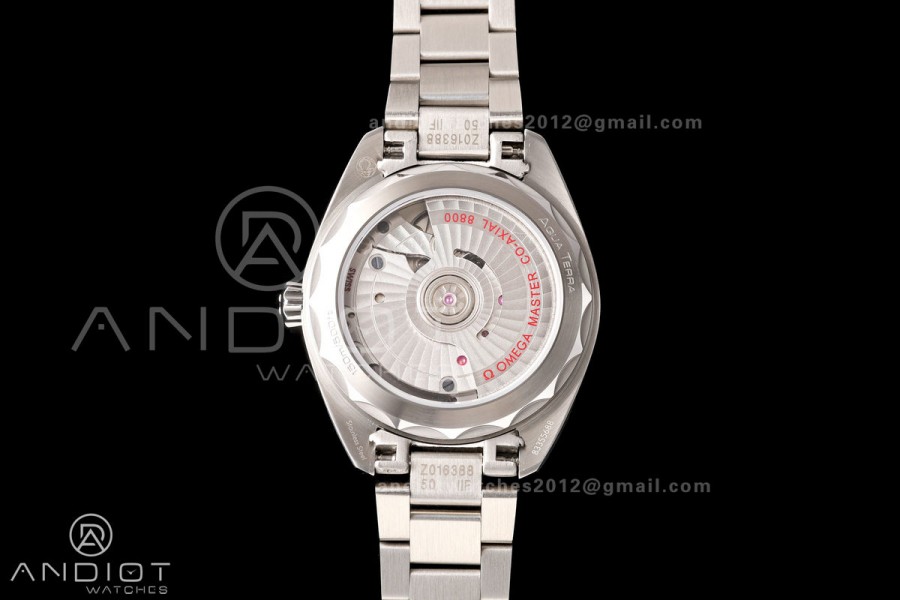 Aqua Terra Shades 34mm SS VRSF Best Edition Blue Textured Dial on SS Bracelet A8800