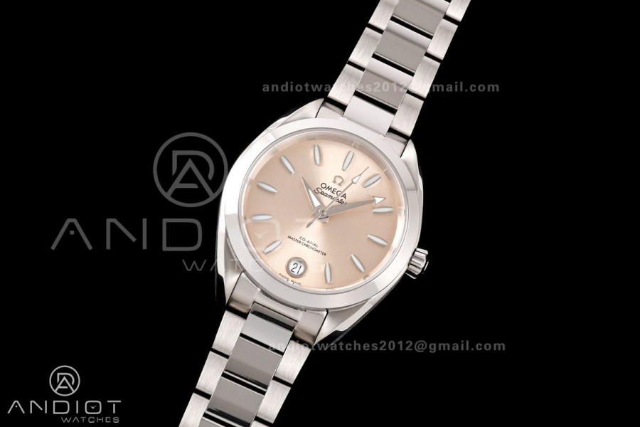 Aqua Terra Shades 34mm SS VRSF Best Edition Gold Dial on SS Bracelet A8800