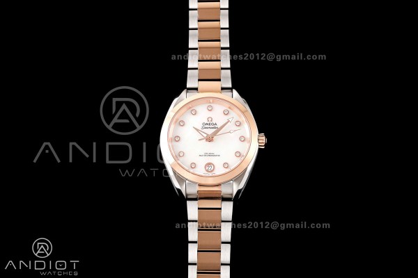Aqua Terra Shades 34mm SS/RG VRSF Best Edition Whi...