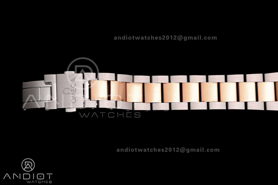 Aqua Terra Shades 34mm SS/RG VRSF Best Edition White MOP Diamonds Dial on SS/RG Bracelet A8800