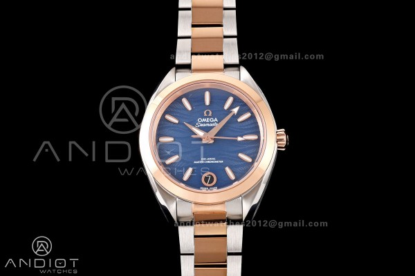 Aqua Terra Shades 34mm SS/RG VRSF Best Edition Blu...