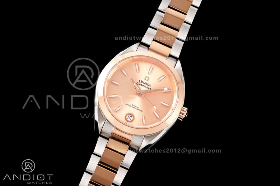 Aqua Terra Shades 34mm SS/RG VRSF Best Edition RG Dial on SS/RG Bracelet A8800