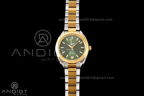 Aqua Terra Shades 34mm SS/YG VRSF Best Edition Gre...