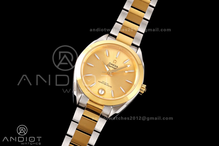 Aqua Terra Shades 34mm SS/YG VRSF Best Edition YG Dial on SS/YG Bracelet A8800