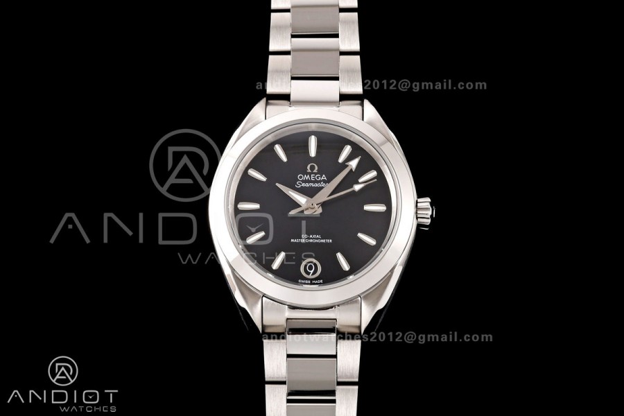 Aqua Terra Shades 34mm SS VRSF Best Edition Black Dial on SS Bracelet A8800