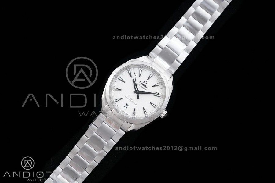 Aqua Terra 150M Master 38mm SS VSF 1:1 Best Edition White Dial On SS Bracelet Super Clone A8800