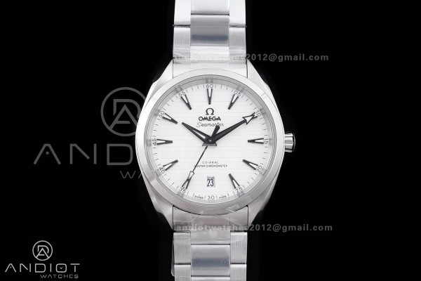 Aqua Terra 150M Master 38mm SS VSF 1:1 Best Edition White Dial On SS Bracelet Super Clone A8800