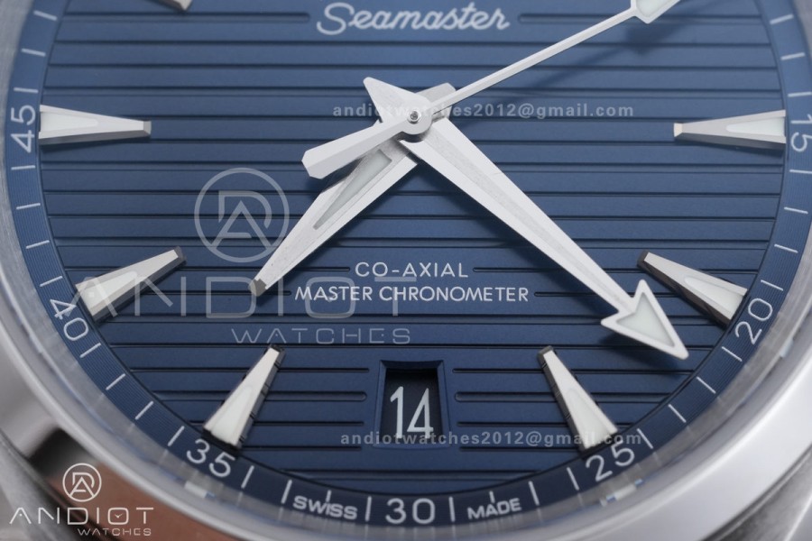 Aqua Terra 150M Master 38mm SS VSF 1:1 Best Edition Blue Dial On SS Bracelet Super Clone A8800