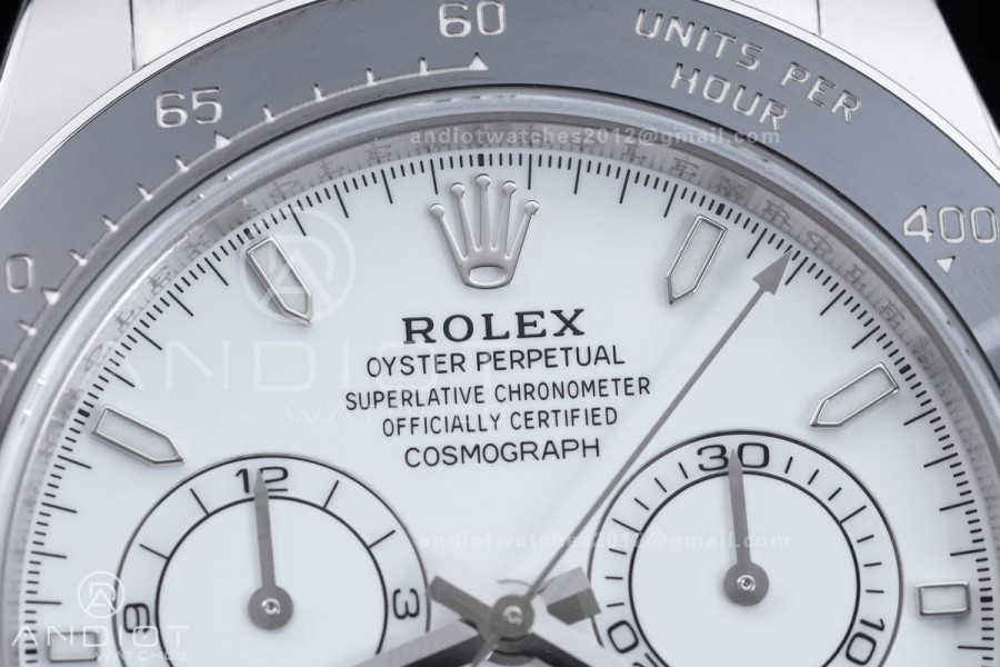 Daytona 126502 904L SS VSF 1:1 Best Edition White Dial On 904L SS Bracelet VS4131 (Free Sprung Look)