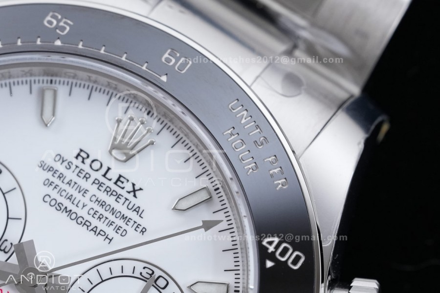 Daytona 126502 904L SS VSF 1:1 Best Edition White Dial On 904L SS Bracelet VS4131 (Free Sprung Look)