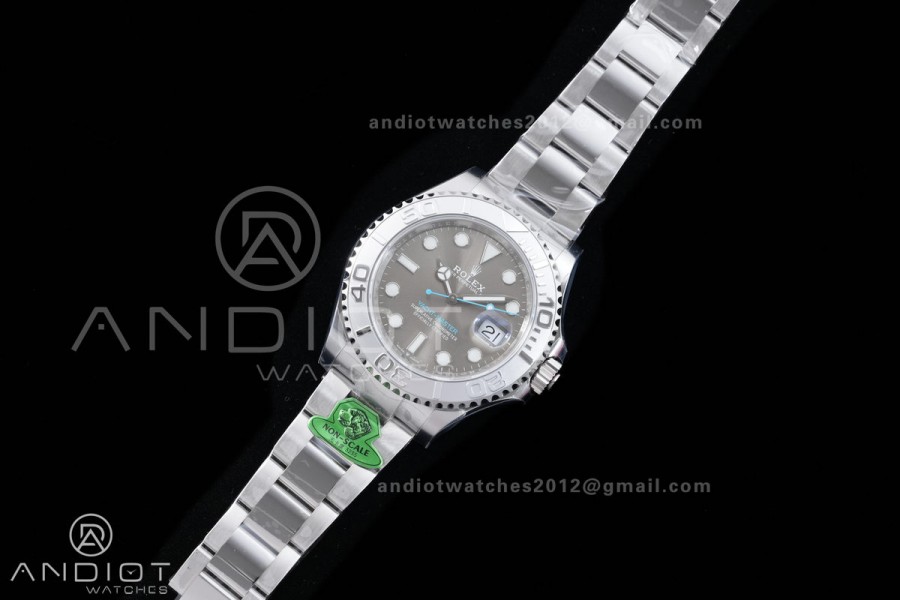 Yacht-Master 126622 904L GOLD Maker 1:1 Best Edition Rhodium Dial On 904L SS Bracelet JH3235 (Free Sprung)