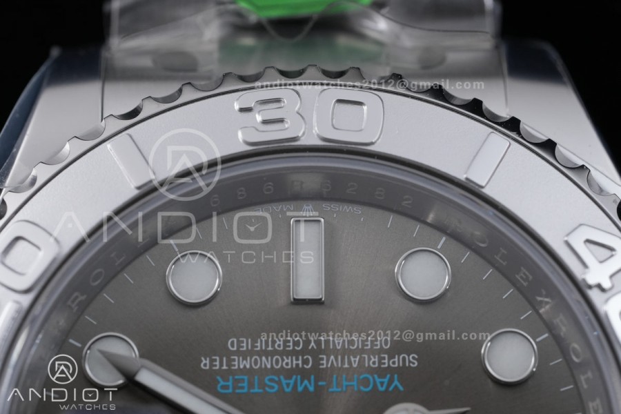 Yacht-Master 126622 904L GOLD Maker 1:1 Best Edition Rhodium Dial On 904L SS Bracelet JH3235 (Free Sprung)