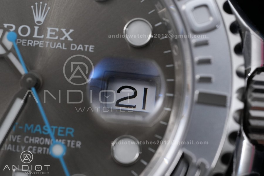 Yacht-Master 126622 904L GOLD Maker 1:1 Best Edition Rhodium Dial On 904L SS Bracelet JH3235 (Free Sprung)