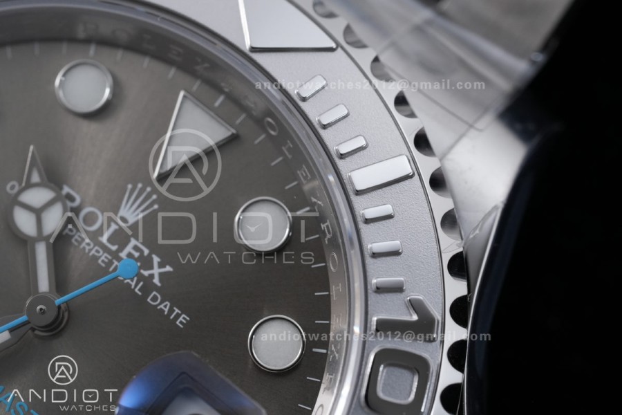 Yacht-Master 126622 904L GOLD Maker 1:1 Best Edition Rhodium Dial On 904L SS Bracelet JH3235 (Free Sprung)