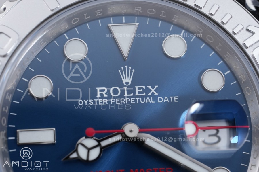 Yacht-Master 126622 904L GOLD Maker 1:1 Best Edition Blue Dial On 904L SS Bracelet JH3235 (Free Sprung)