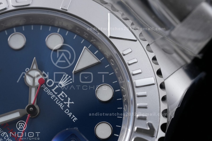 Yacht-Master 126622 904L GOLD Maker 1:1 Best Edition Blue Dial On 904L SS Bracelet JH3235 (Free Sprung)