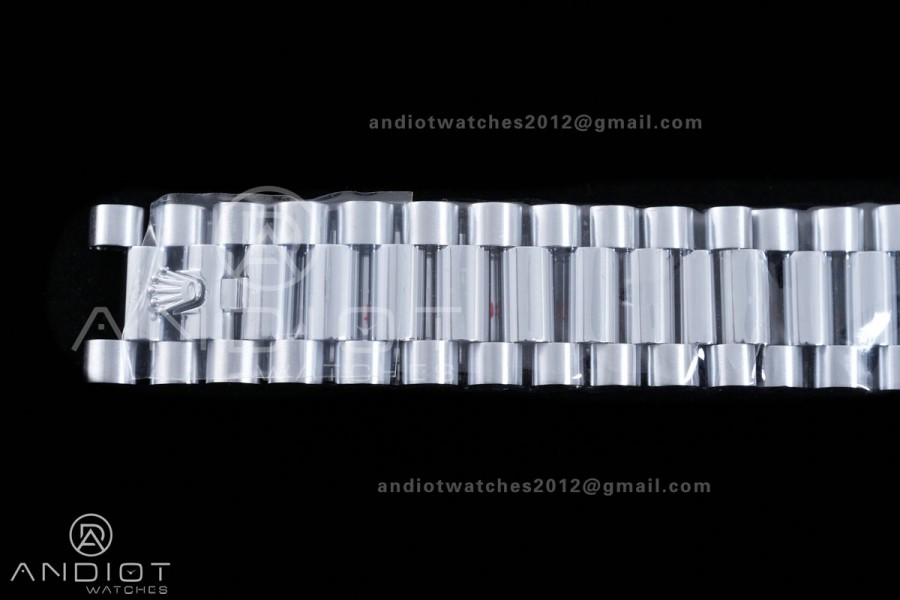 DayDate 40 SS QF 1:1 Best Edition Sliver Crystal Dial on President Bracelet VR3255 V8 (Gain Weight)