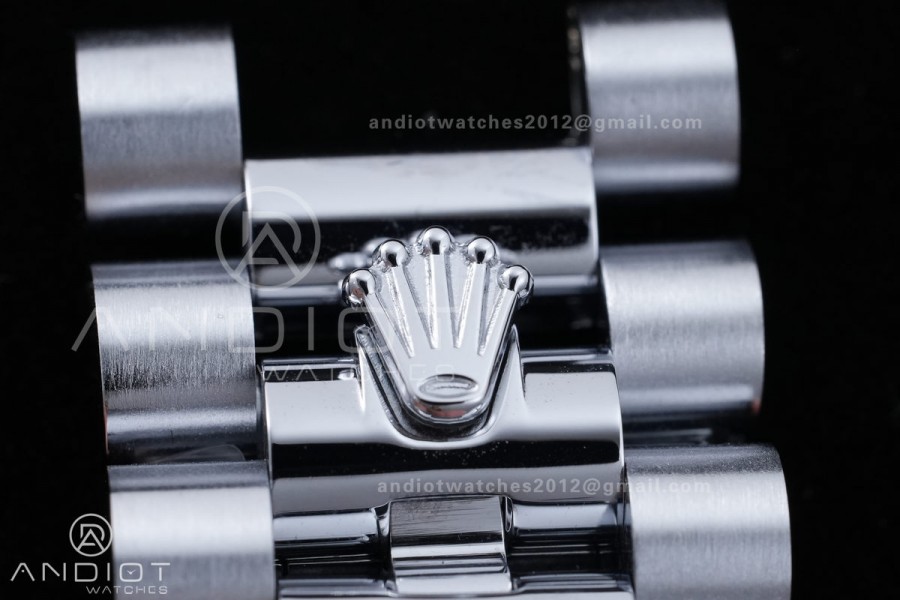 DayDate 40 SS QF 1:1 Best Edition Sliver Crystal Dial on President Bracelet VR3255 V8 (Gain Weight)