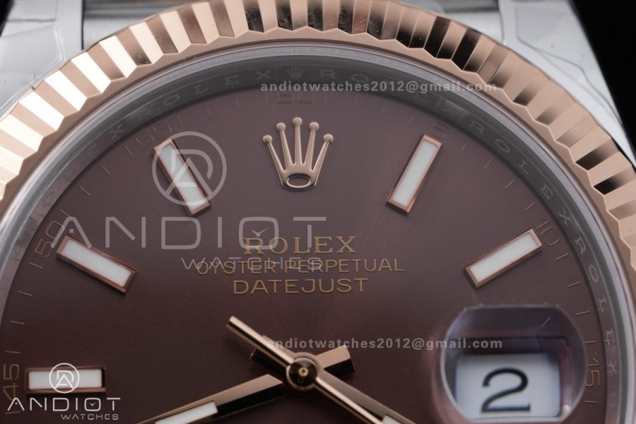 DateJust 41 126331 VSF 1:1 Best Edition 904L Steel Brown Dial on SS/RG Jubilee Bracelet VS3235 V2s Free Sprung