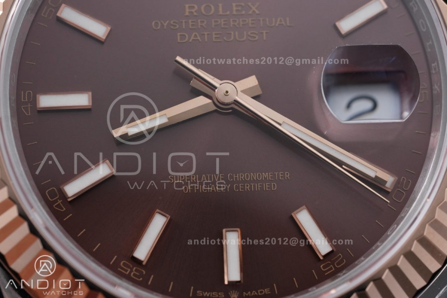 DateJust 41 126331 VSF 1:1 Best Edition 904L Steel Brown Dial on SS/RG Jubilee Bracelet VS3235 V2s Free Sprung