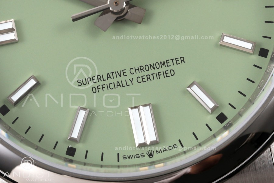 Oyster Perpetual 126000 36mm QF 1:1 Best Edition 904L Steel Avocado Dial JH3230 Free Sprung