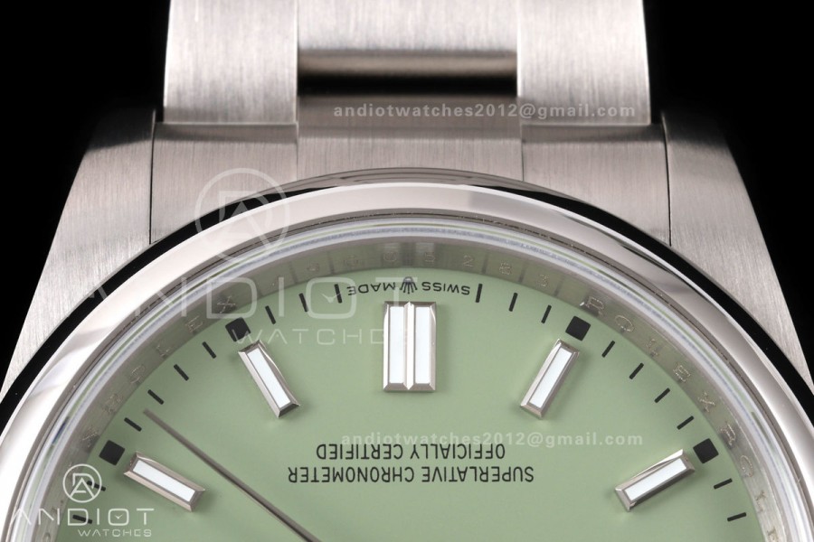 Oyster Perpetual 126000 36mm QF 1:1 Best Edition 904L Steel Avocado Dial JH3230 Free Sprung