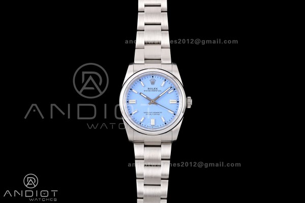 Oyster Perpetual 126000 36mm QF 1:1 Best Edition 904L Steel Lavender Dial JH3230 Free Sprung