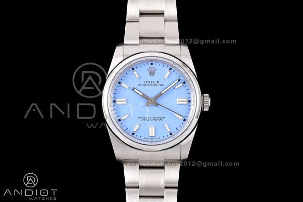 Oyster Perpetual 126000 36mm QF 1:1 Best Edition 904L Steel Lavender Dial JH3230 Free Sprung
